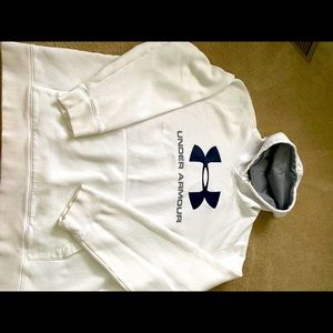 MENS 2XL WHITE UNDER ARMOUR SWEATSHIRT